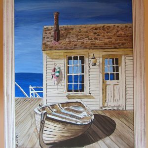 Csónakház festmény